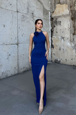 Zerda Gül Detay Tasarım Abiye 583176 SAKS MAVİSİ