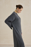 CHIC TRİKO ELBİSE GRİ