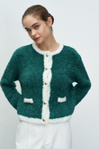 CURLY KONTRAST HIRKA PETROL-EKRU