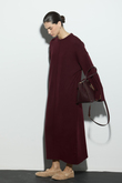 EFFORTLESS TRİKO ELBİSE BORDO