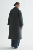 KAŞMİR DOKULU KUŞAKLI UZUN KABAN ANTRASİT