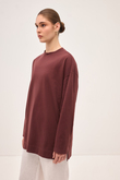 PAMUKLU UZUN T-SHIRT KAHVERENGİ