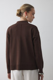 POLO YAKA MERSERİZE CEKET ACI KAHVE