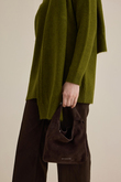 POUCHE SUEDE BAG ACI KAHVE
