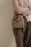 POUCHE SUEDE BAG BEJ