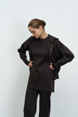 SİMLİ CROP HIRKA KAHVERENGİ