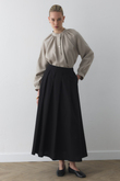 SOFT VOLUME POPLİN ETEK SİYAH