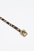 Wild Stripe Suni Deri Kemer Leopar