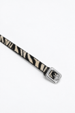 Wild Stripe Suni Deri Kemer Zebra Desen