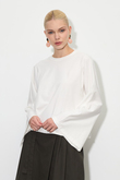 Yarasa Kol Oversize Bluz Ekru