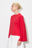 Yarasa Kol Oversize Bluz Kırmızı