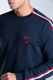 SWEAT 3 İPLİK BORDO MAVİ ŞERİTLİ