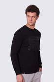 SWEAT BİSİKLET YAKA ÖNÜ SİLİKON TS BASKILI