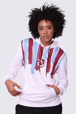 SWEAT KAPÜŞONLU BORDO MAVİ ŞERİTLİ