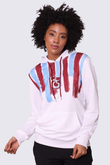 SWEAT KAPÜŞONLU BORDO MAVİ ŞERİTLİ
