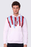 SWEAT KAPÜŞONLU BORDO MAVİ ŞERİTLİ