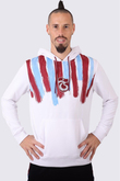 SWEAT KAPÜŞONLU BORDO MAVİ ŞERİTLİ