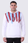 SWEAT KAPÜŞONLU BORDO MAVİ ŞERİTLİ
