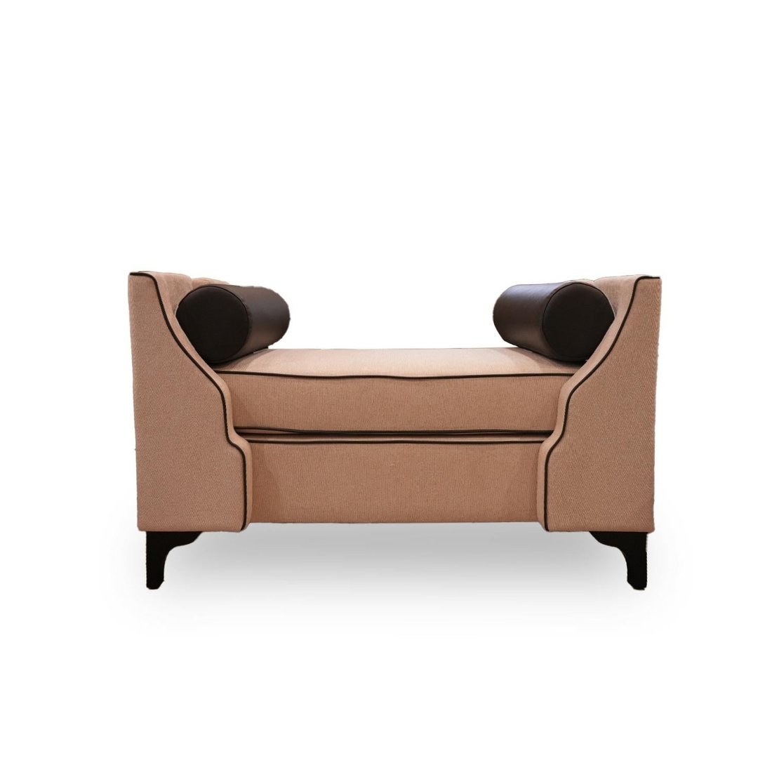 AG Selection - Ag Selection Kıbrıs Ottoman Krem / Deri Fitilli Puf