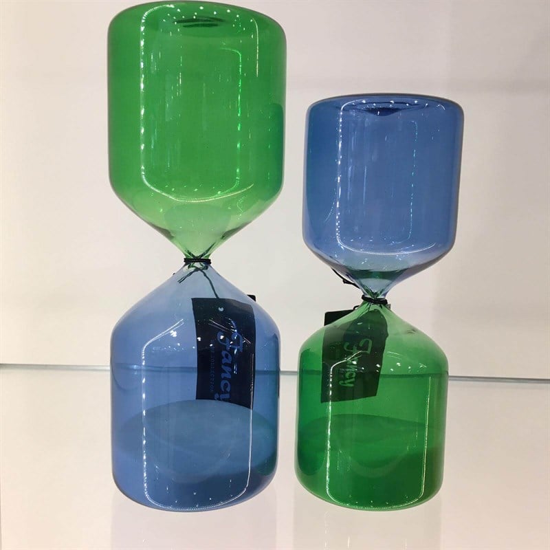 Fancy - Fancy ASS.GLASS SANDTIMER GRENN-BLUE KÜÇÜK