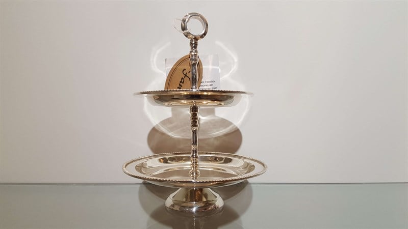 Fancy - Fancy Dıspenser 2 Rack Sılver Plated 21H