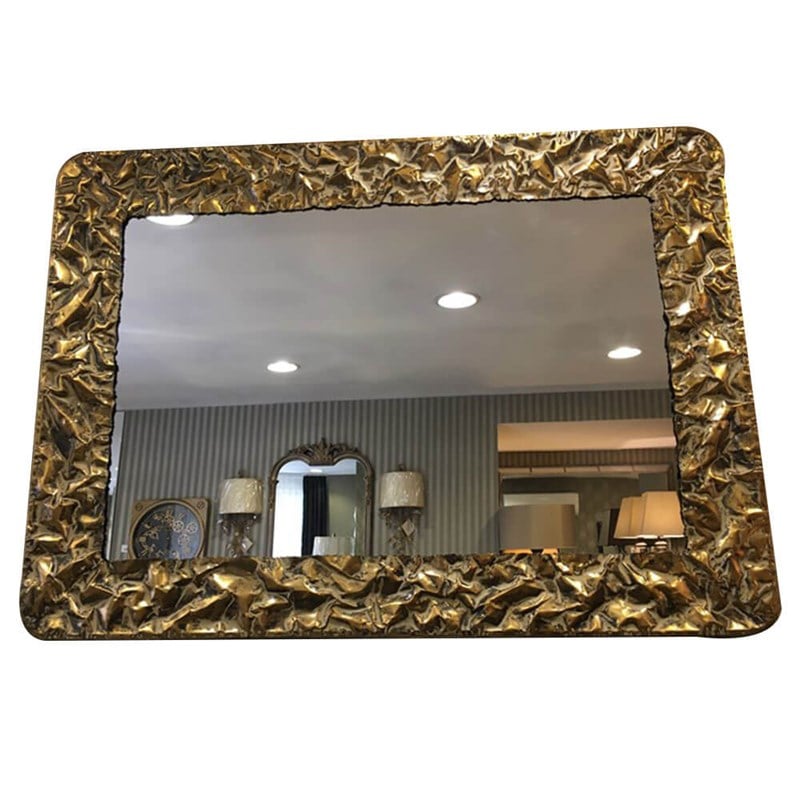 Fancy - Fancy Rect. Mırror Ant. Gold Iron Vulcano