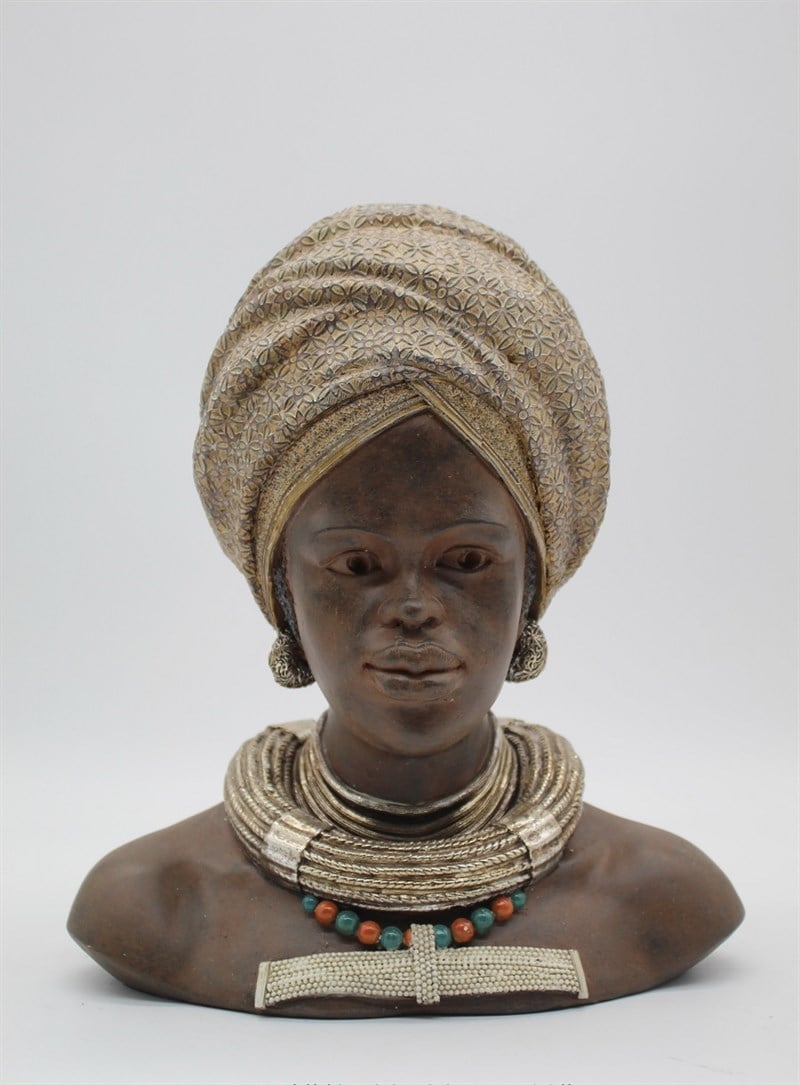 Fancy - African Women Head In Resin