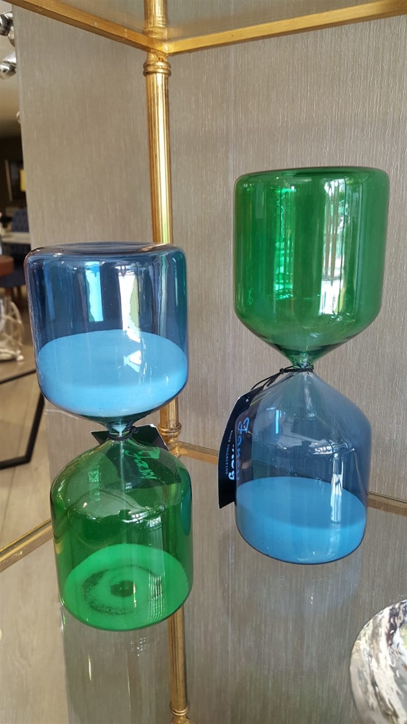 Fancy ASS.GLASS SANDTIMER ORANGE-BLUE BÜYÜK