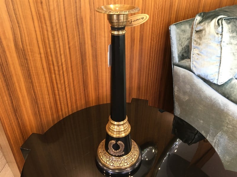 Fancy Candlestıck Black/Gold Rıtz