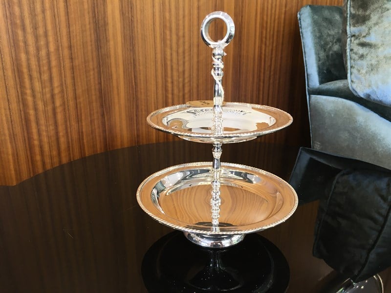 Fancy Dıspenser 2 Rack Sılver Plated 21H