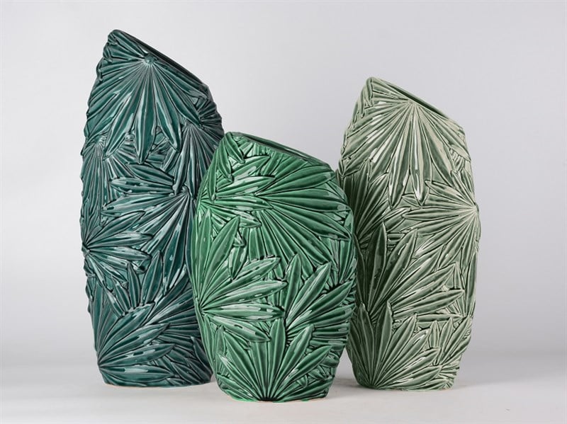 Fancy - Green Ceramic Vase Tropical