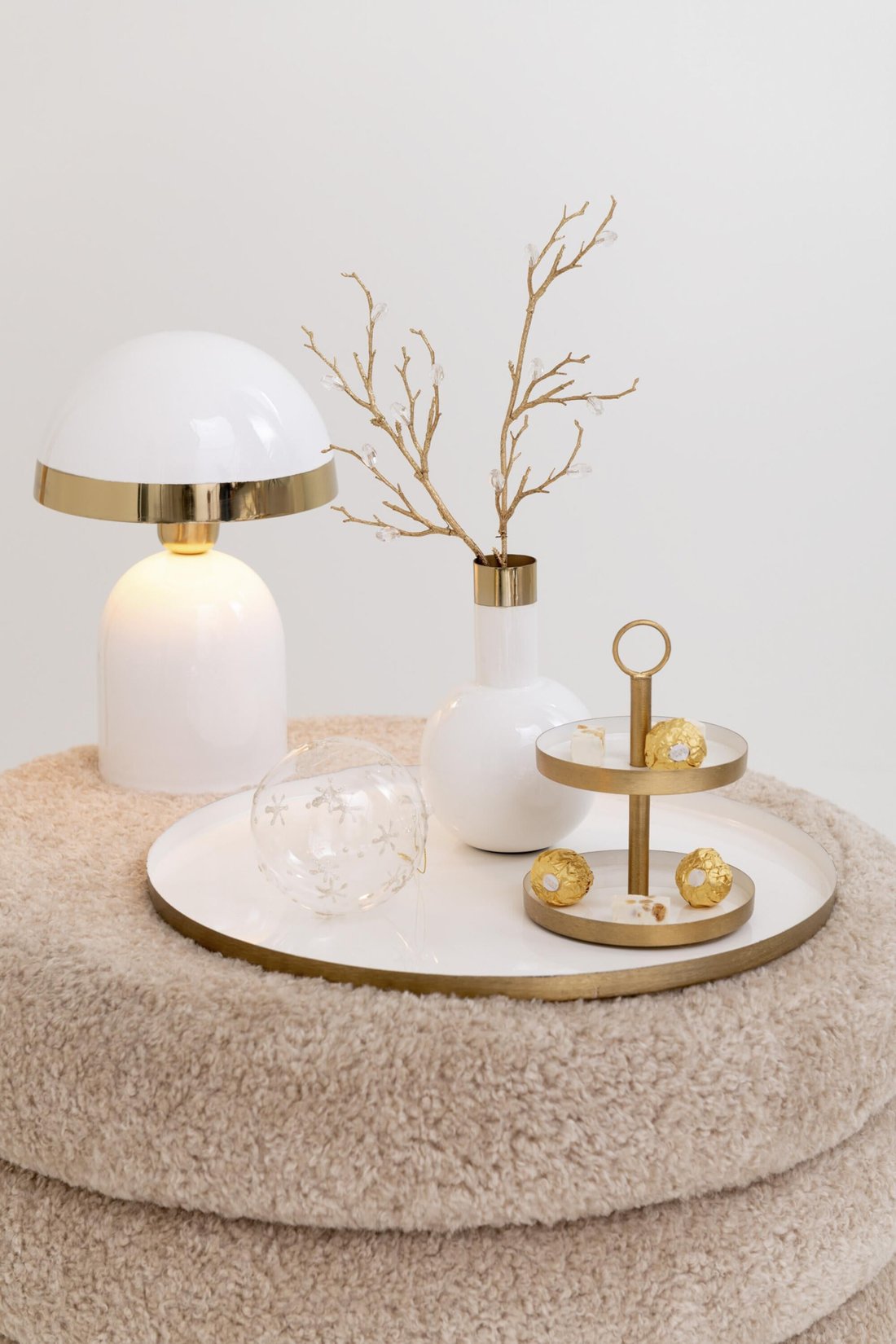 JOLIPA - Jolipa Cake Stand White/Gold