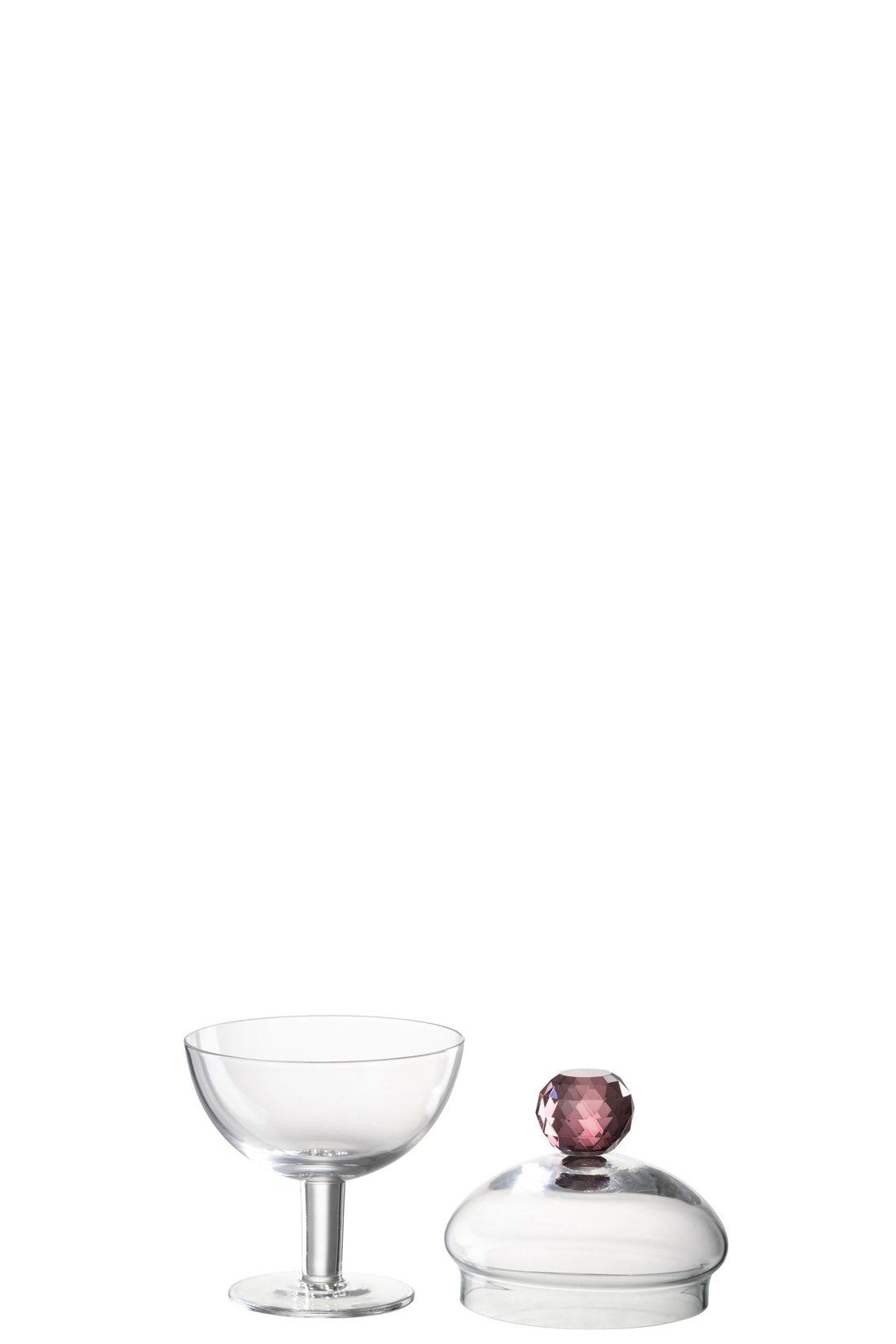 JOLIPA - Jolipa Storage Jar Diamond Crystal Glass Pembe Küçük