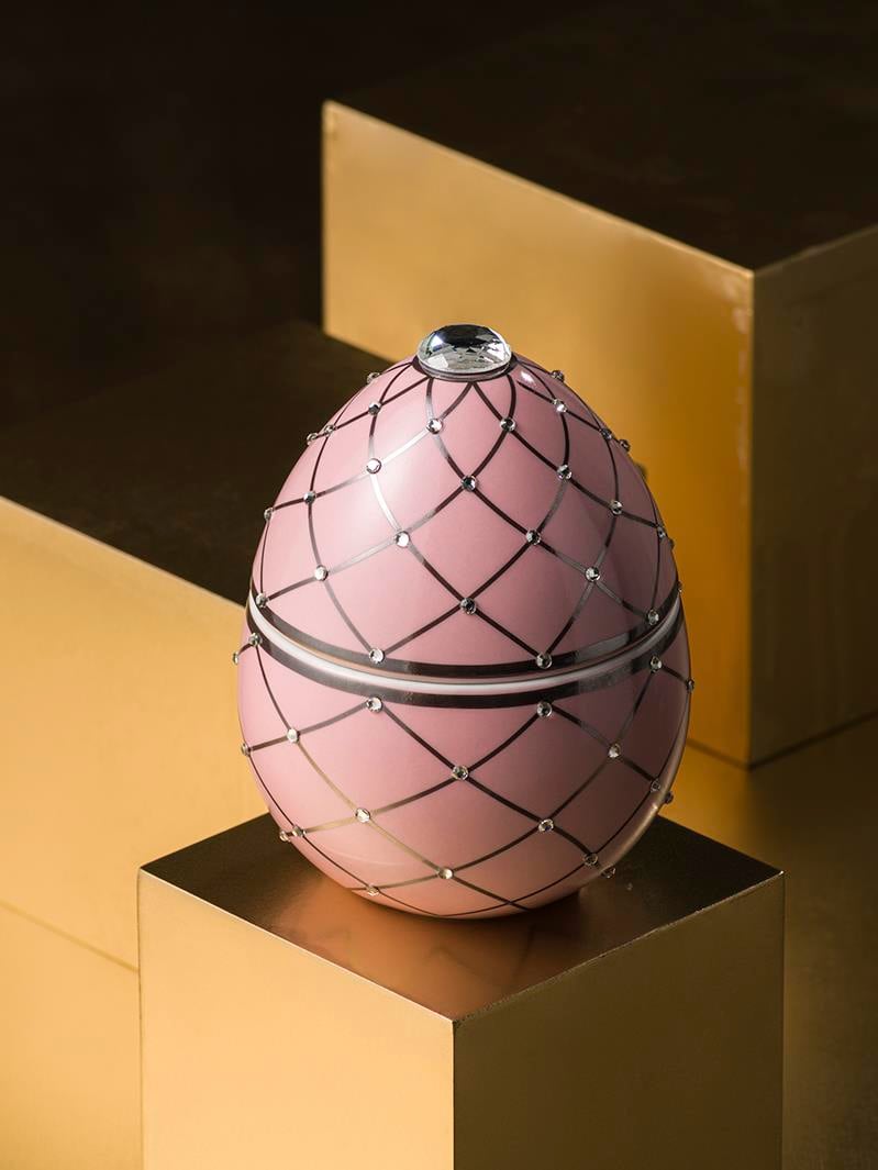 Ladenac - Ladenac Bois De Roussie Candle 200gr Ceramic Rose Silver Stripes
