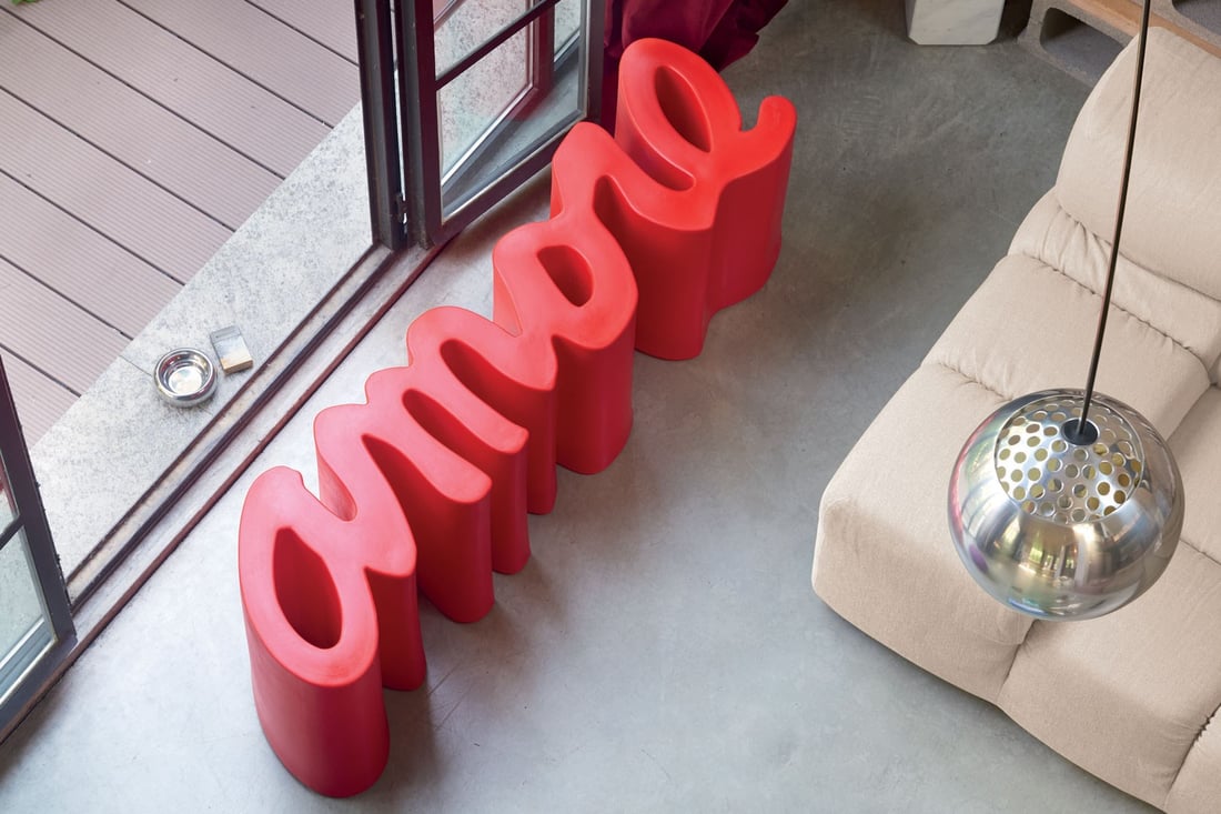 Slide Design - Amore Alev Kırmızı Bench