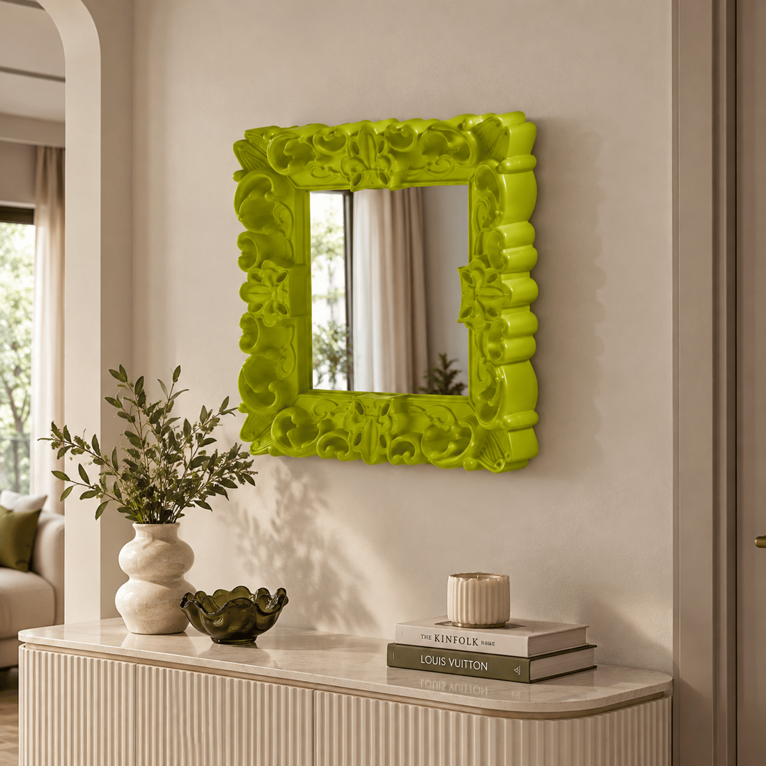Slide Design - Mirror Of Love Safran Sarı Ayna Small