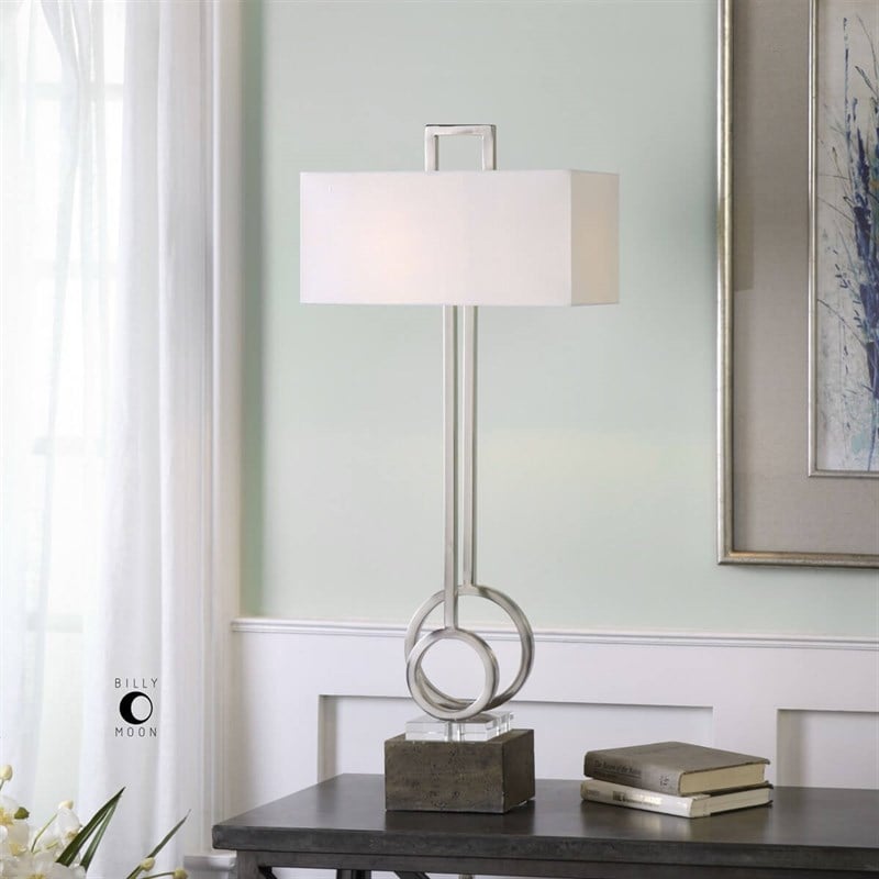 UTTERMOST - UTTERMOST DESHKA BRUSHED NICKEL TABLE LAMP