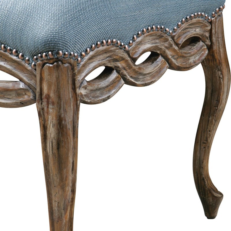 UTTERMOST KYLIA SKY BLUE BENCH