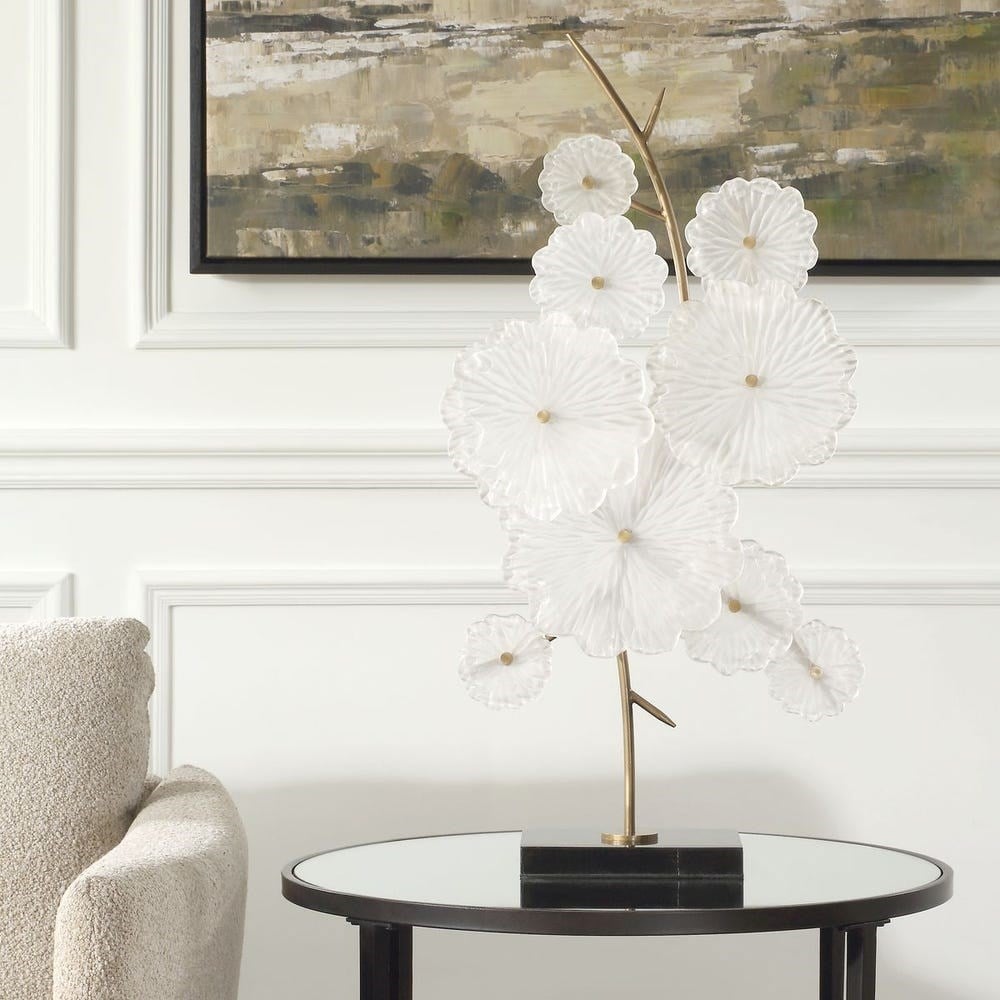 Uttermost - Uttermost Cam Çiçek Heykeli