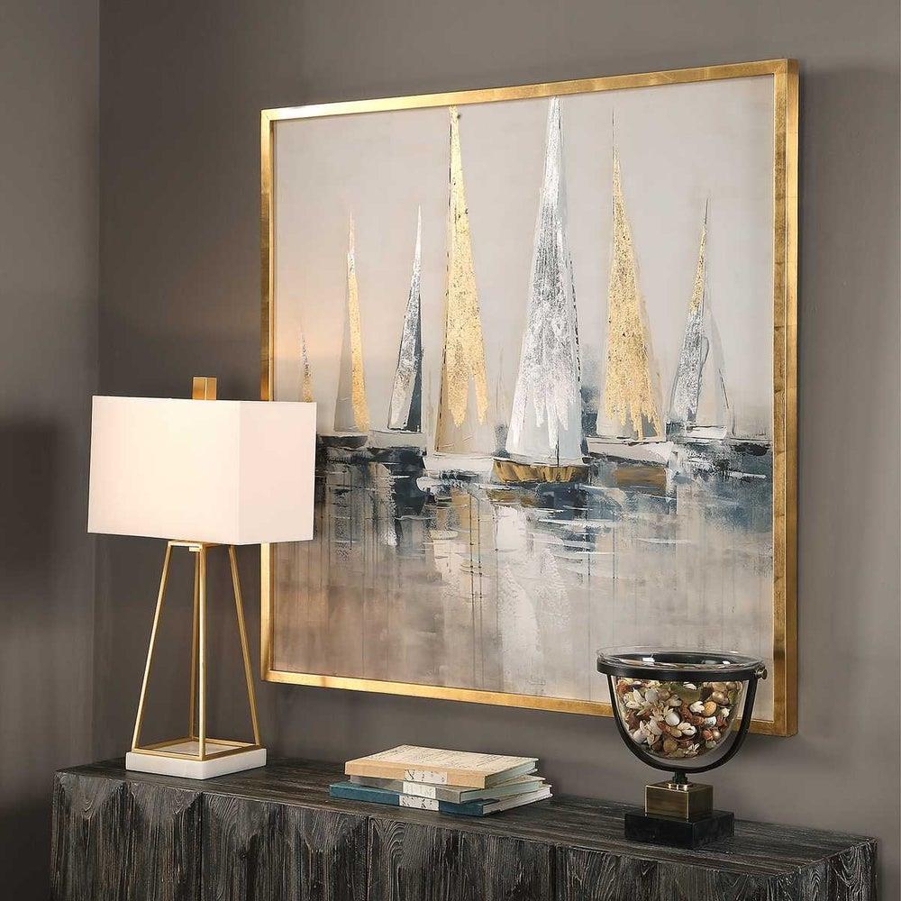 UTTERMOST - UTTERMOST REGATTA HAND PAINTED CANVAS TABLO