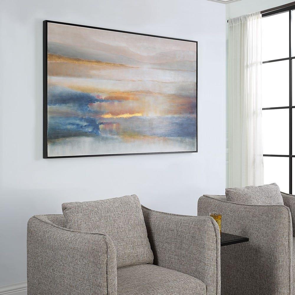 Uttermost - Uttermost Seafering Dusk Hand Painted Canvas Tablo