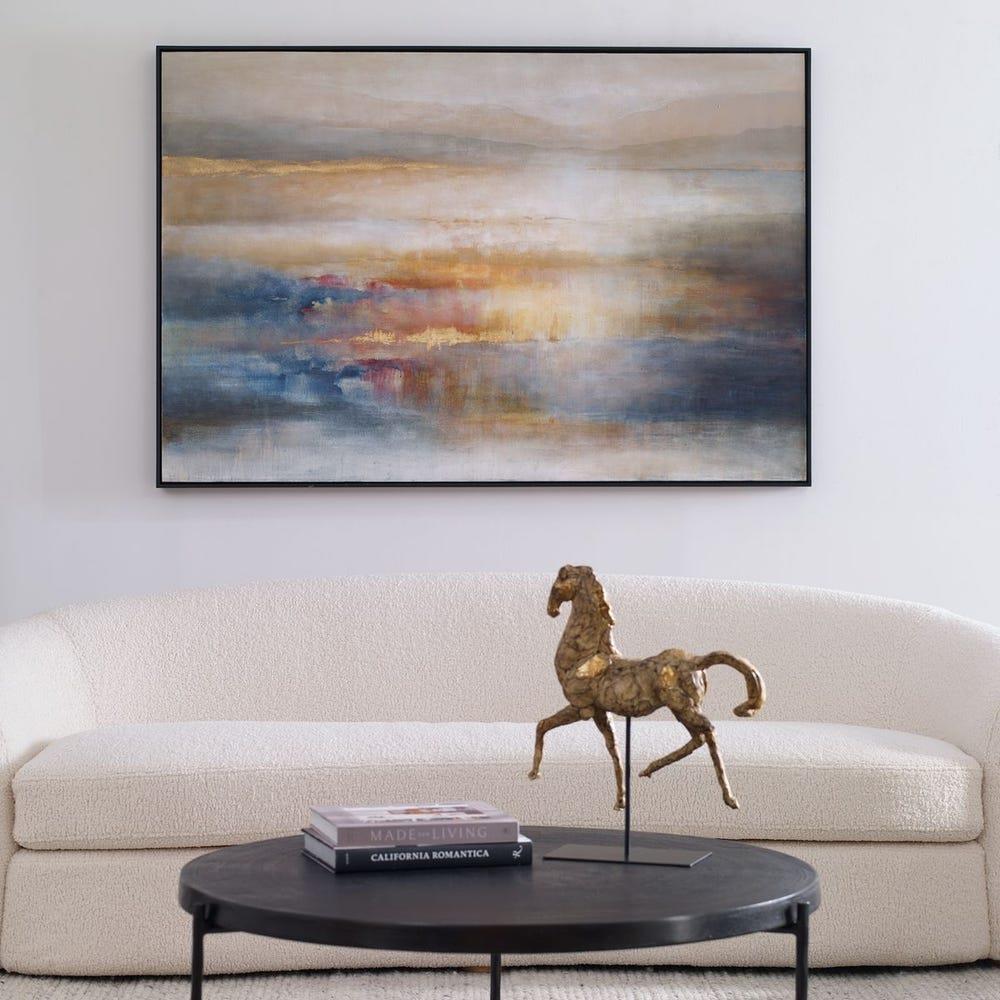 Uttermost - Uttermost Seafering Dusk Hand Painted Canvas Tablo