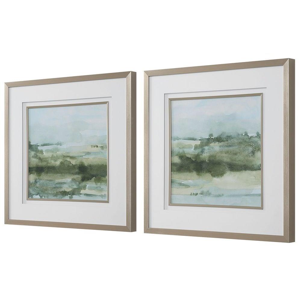 Uttermost - UTTERMOST SOFT SAGE FRAMED PRINTS TABLO 2'Lİ SET