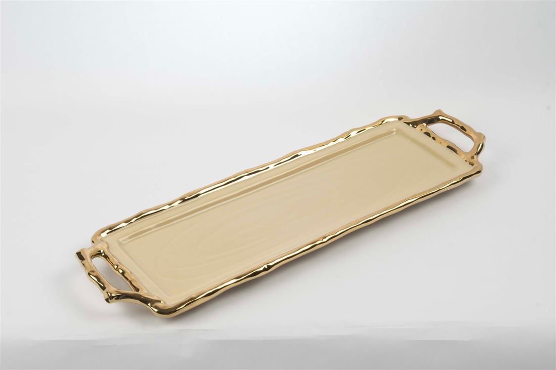Gold & Krem Servis Tabağı