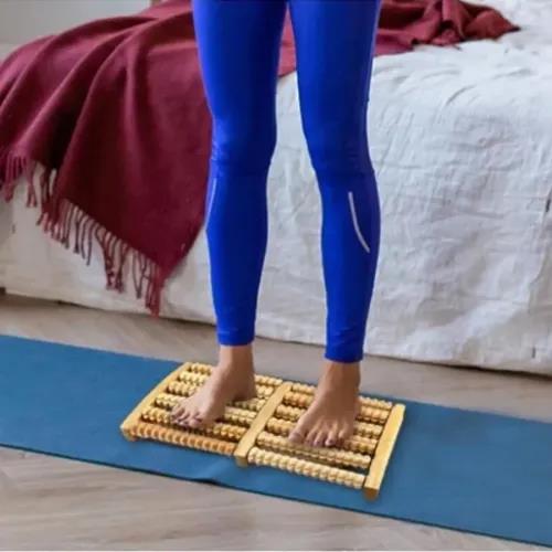 10 Silindirli Ahşap Ayak Masaj Aleti