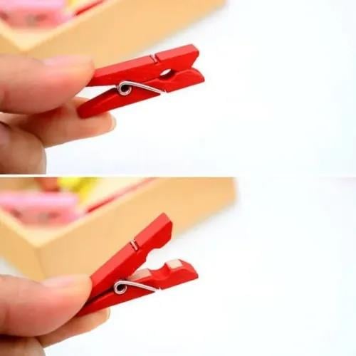 100'lü Renkli Ahşap Mandal Seti (2.5 cm)