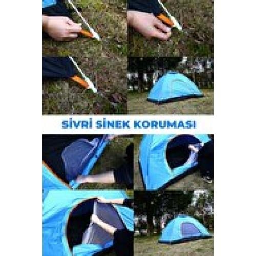 Otomatik Havada Açılan Su Geçirmez Çadır 4 Kişilik