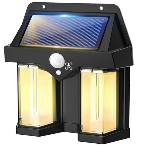 Rustik Ampul İkili Solar Duvar Aplik