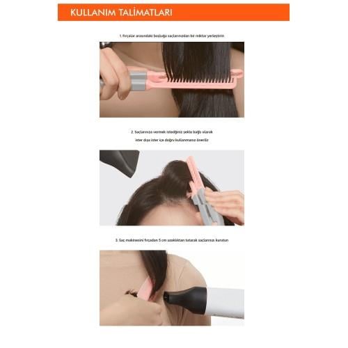 Saçlara Hacim Veren Kolay Şekillendirme Fırçası