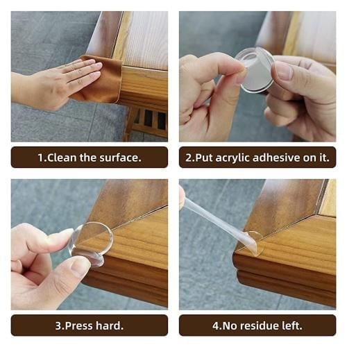 Silikon Şeffaf Masa Kenar ve Köşe Koruması